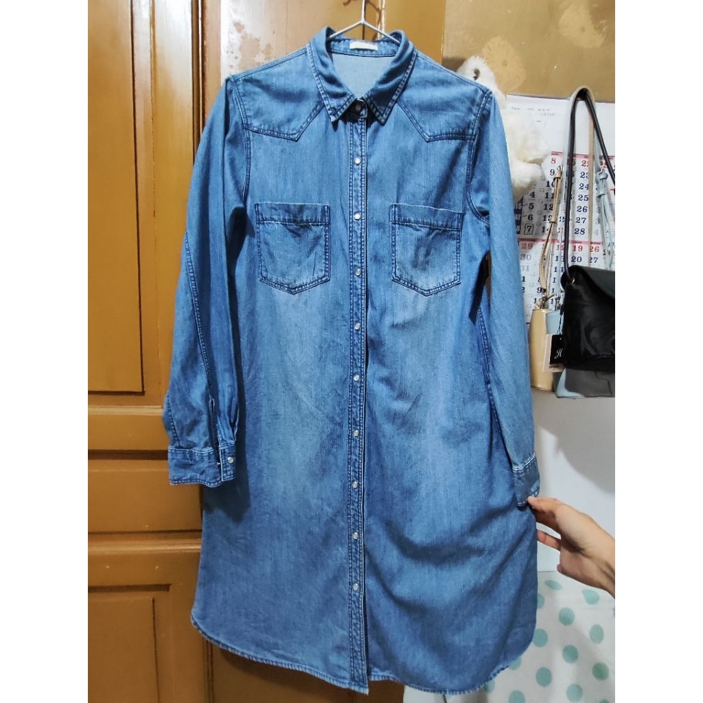 Kemeja DENIM Tunik Brand GU - BACA DESKRIPSI