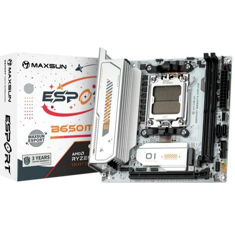MAXSUN eSport B850ITX WIFI ICE (AM5, AMD B850, DDR5, USB3.2 Type-C, SATA3)