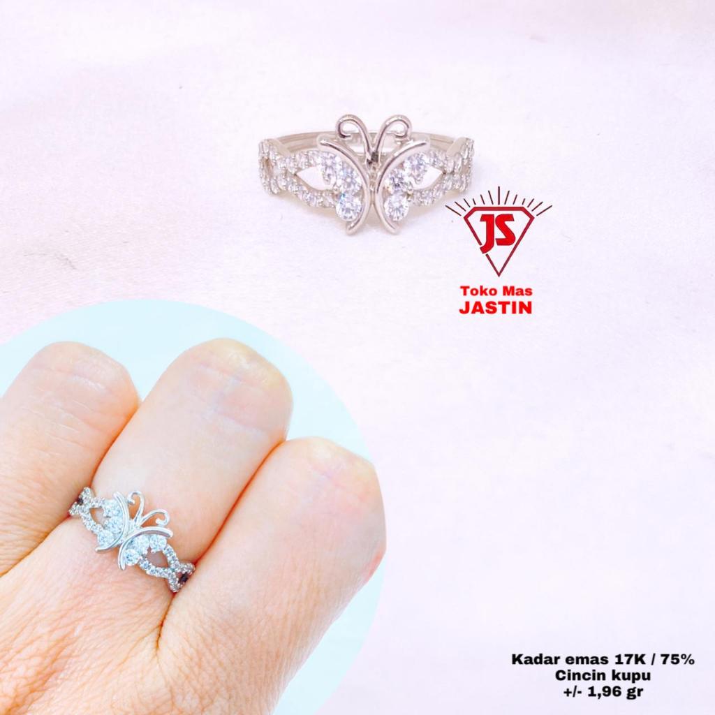 cincin new fashion kupu-kupu kadar 17k/750