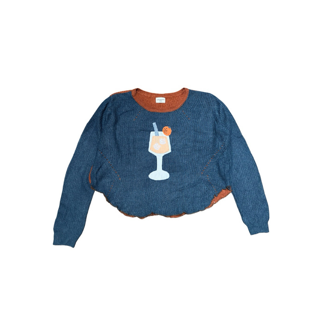 Reworked O Juice Sweater | Sweater Rajut Polos Wanita | Sweater Crop Wanita