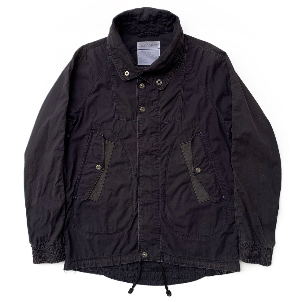 nonnative ripstop funnel neck military jacket