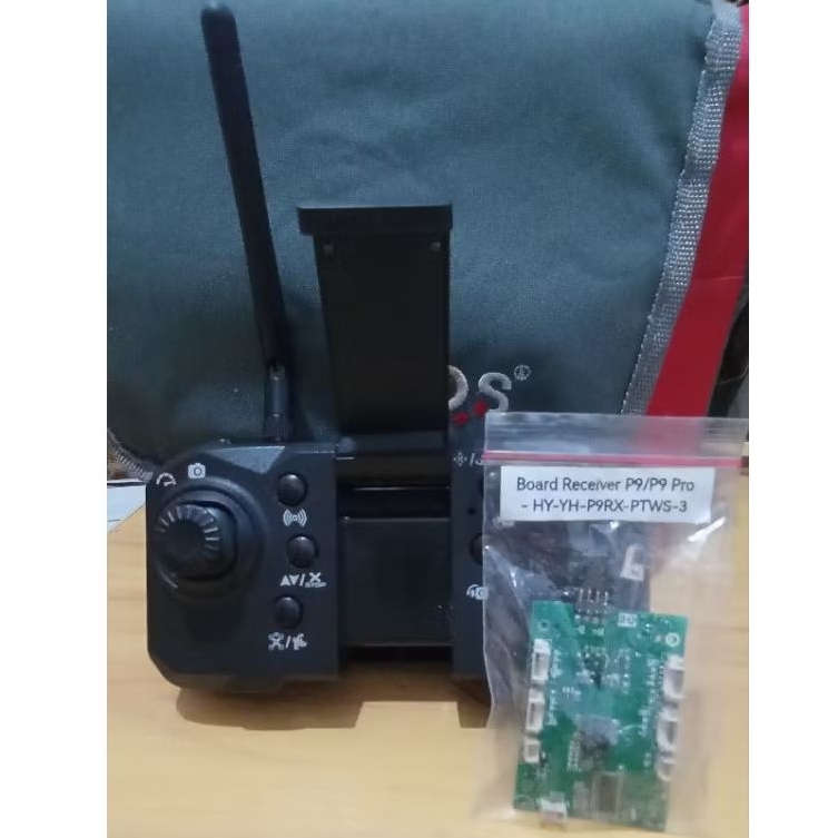Mesin Board PCB drone P9 pro Max & Remote sudah modif antena dan Baterai charge