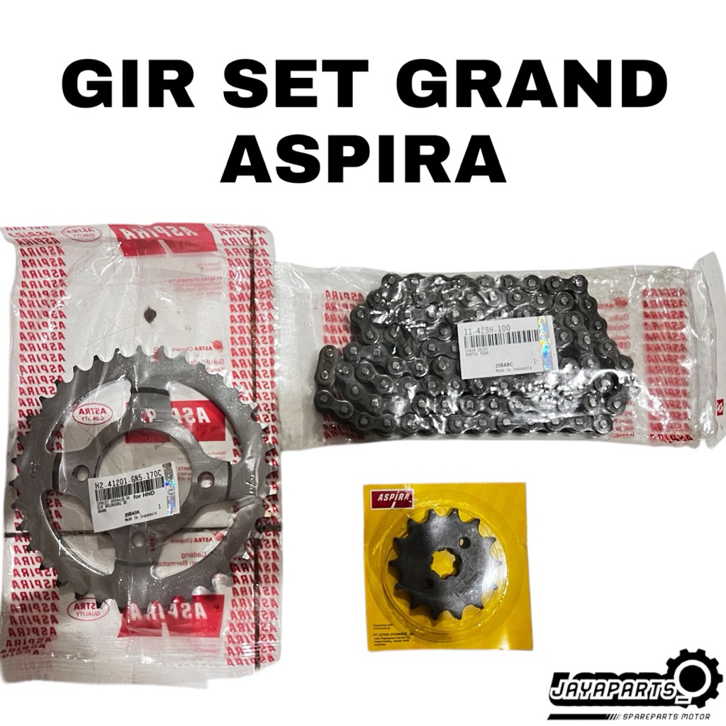 GIR SET GRAND ASPIRA ASTRA ORIGINAL gir depan gir belakang rantai satu set gir grand original produk