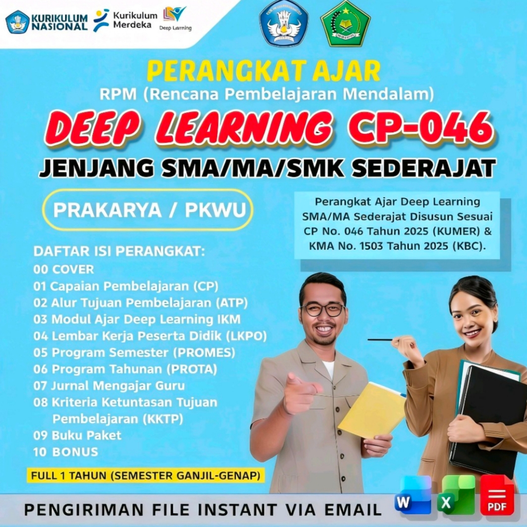 Perangkat Pembelajaran Deep Learning Prakarya/PKWU SMA/MA – Kurikulum Merdeka (KUMER)