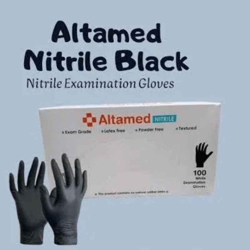 Altamed Nitrile Hitam Examination Gloves