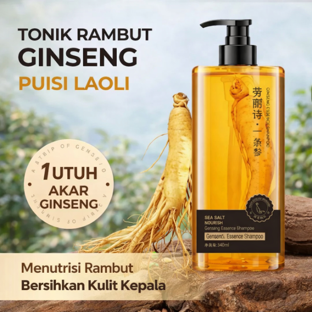 Tonik Rambut Ginseng Puisi Laoli – Hair Tonic Ginseng Nutrisi Rambut Anti Rontok & Menebalkan
