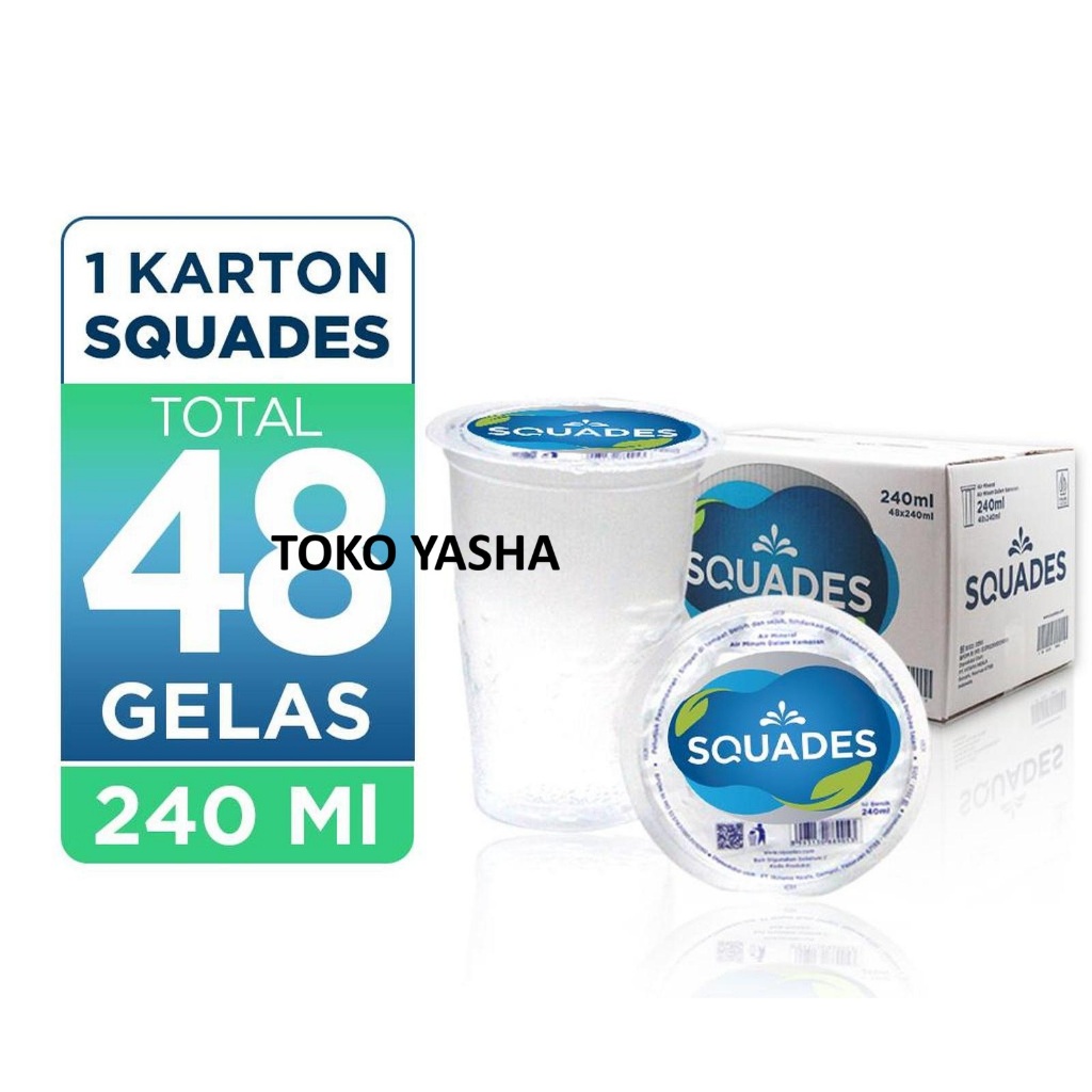 SQUADES GELAS AIR MINERAL 48 X 240 ML