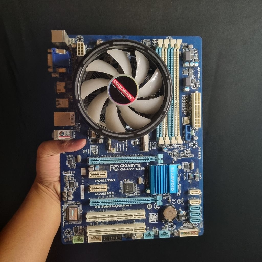 [BEKAS] Paketan Setara Intel Core i7 3770 Gigabyte H77 Bonus HSF Cooler RGB LGA 1155