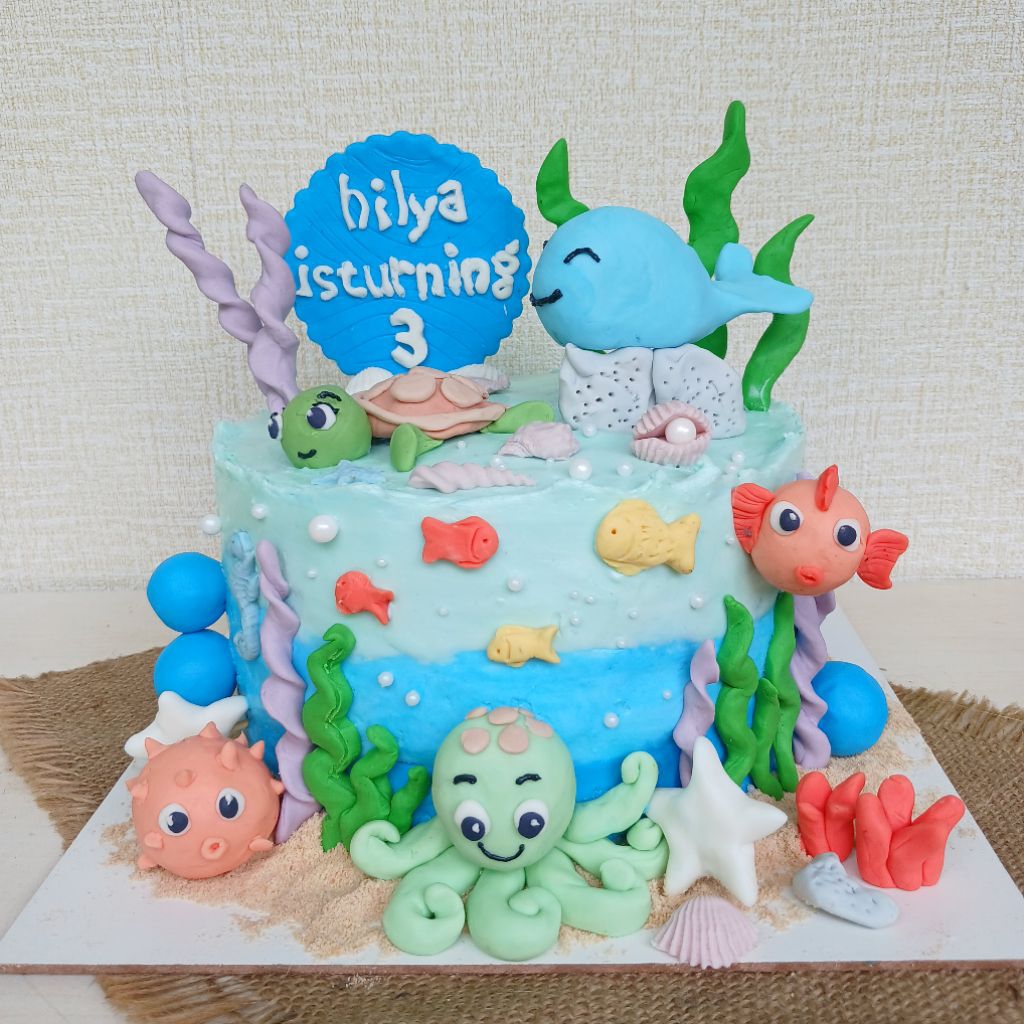 Cake Tema Laut Fondant | Custom Cake Bandung | Tyaracakery
