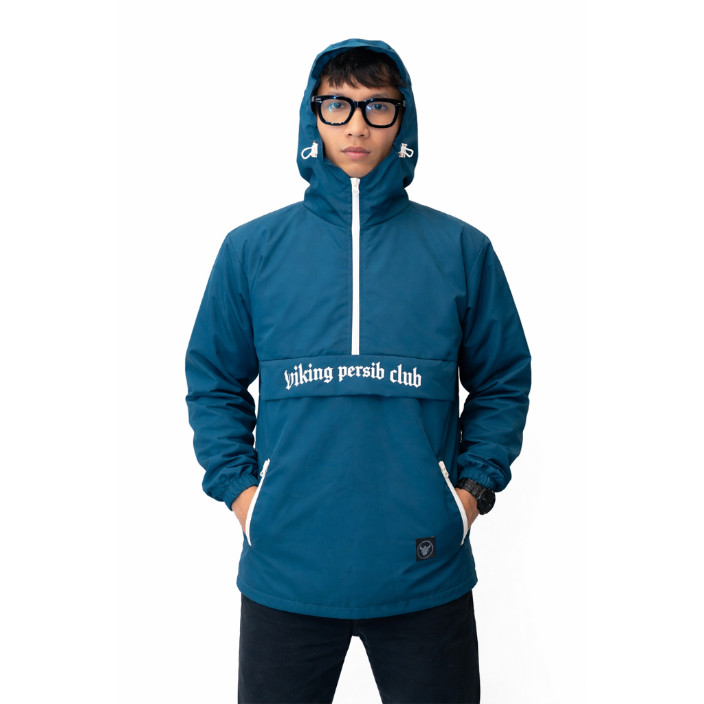 JAKET CAGOULE BIRU TOSCA DOUBLE ZIPPER VPC
