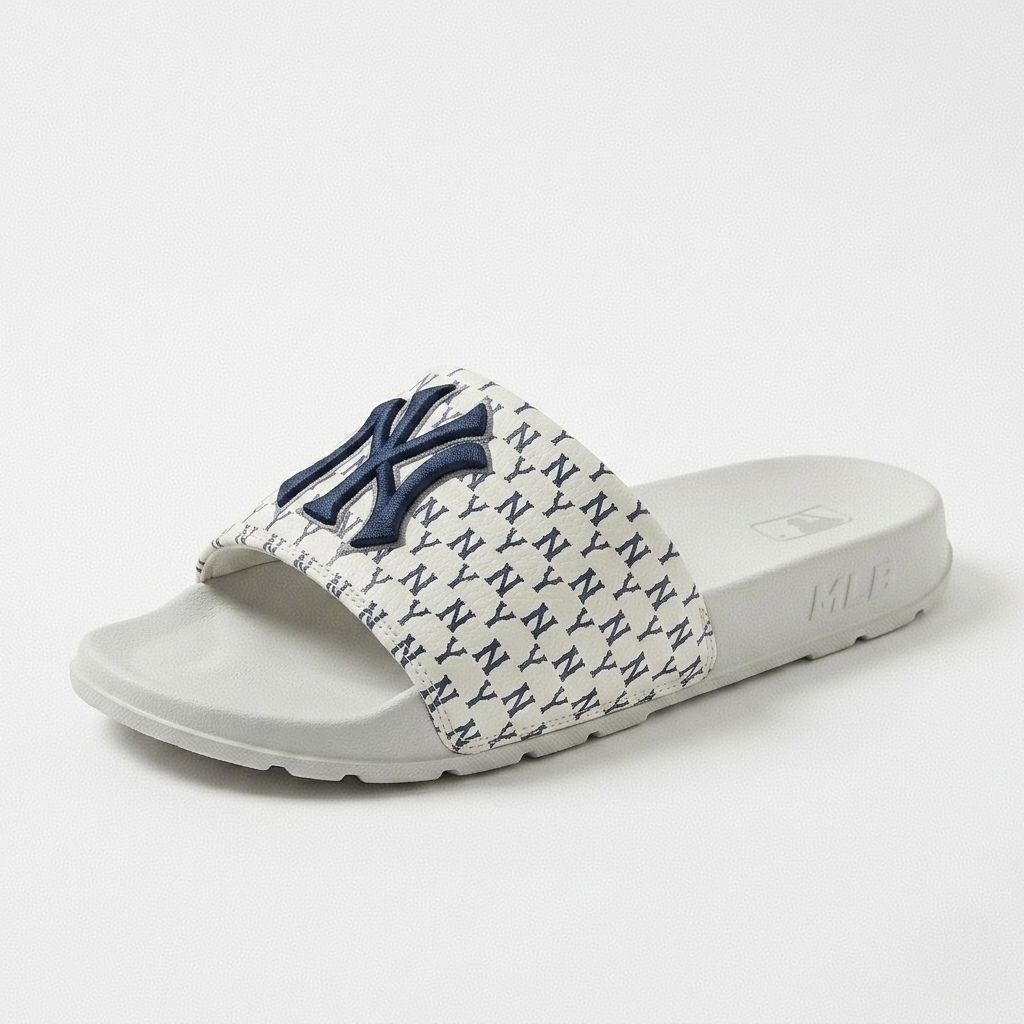 Sandal Selop MLB Yankees White Navy / Original