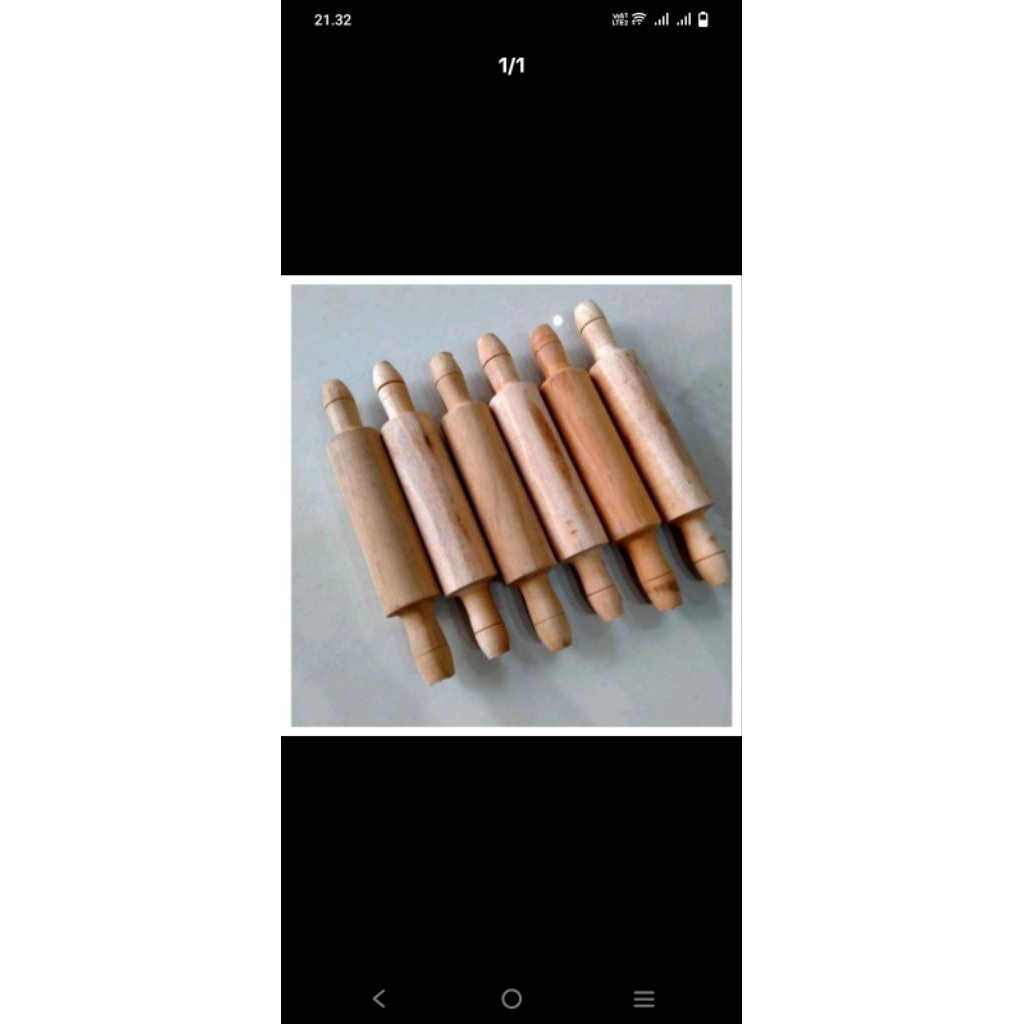 Rolling Pin kayu panjang 30cm