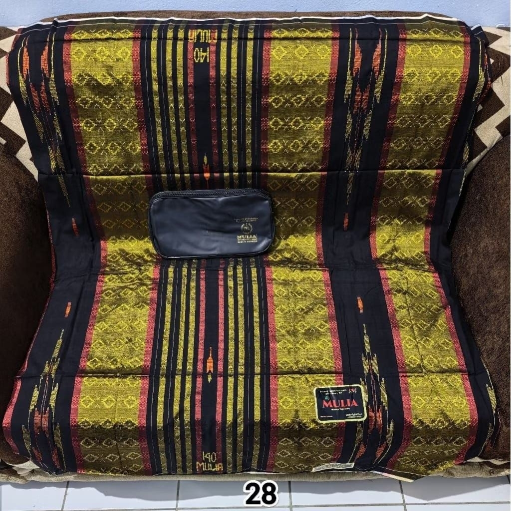 Sarung Mulia 140 Bahan Mesres Motif BHS Jahit Tengah Original
