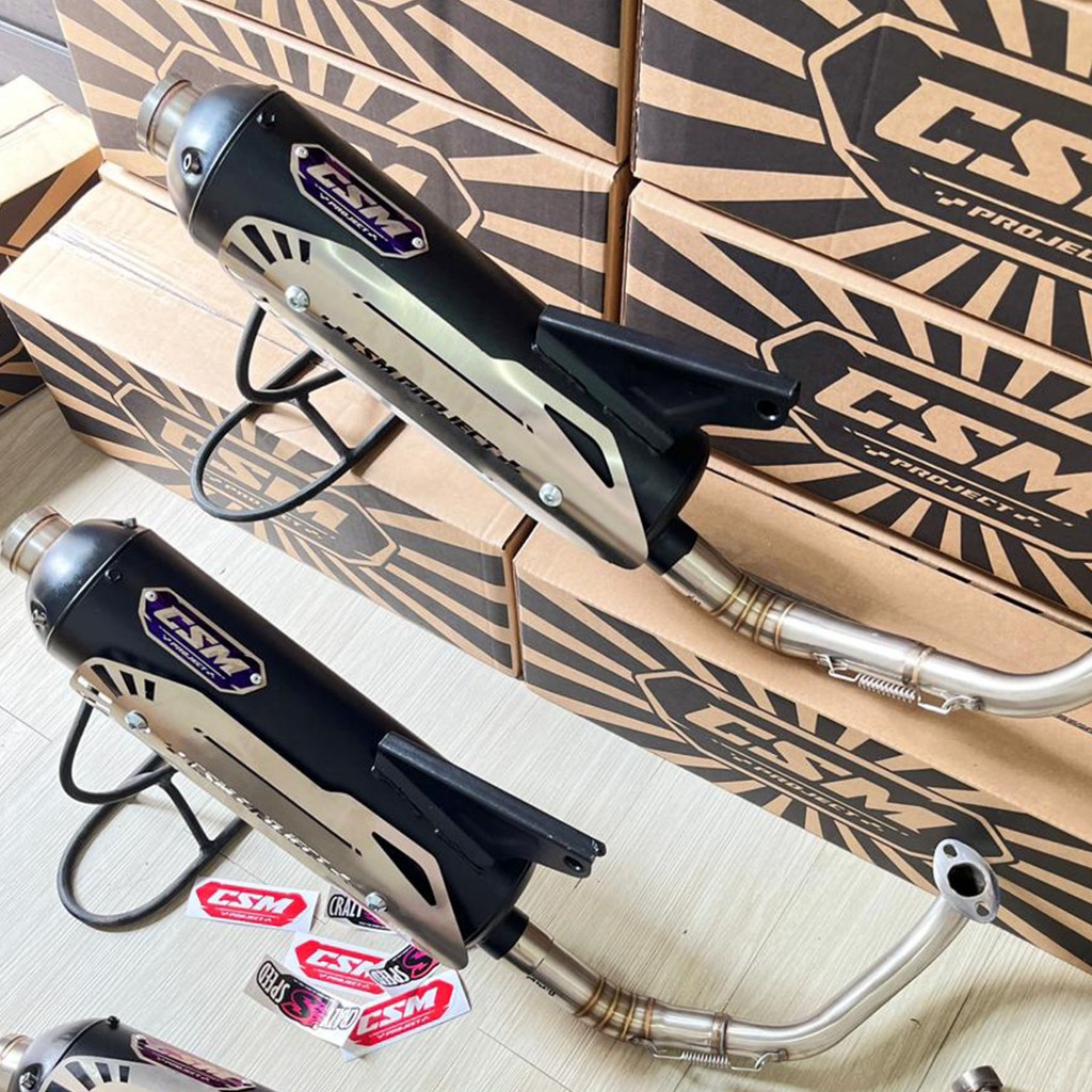 Knalpot Standar Racing Mio J original CSM PROJECT suara bas adem