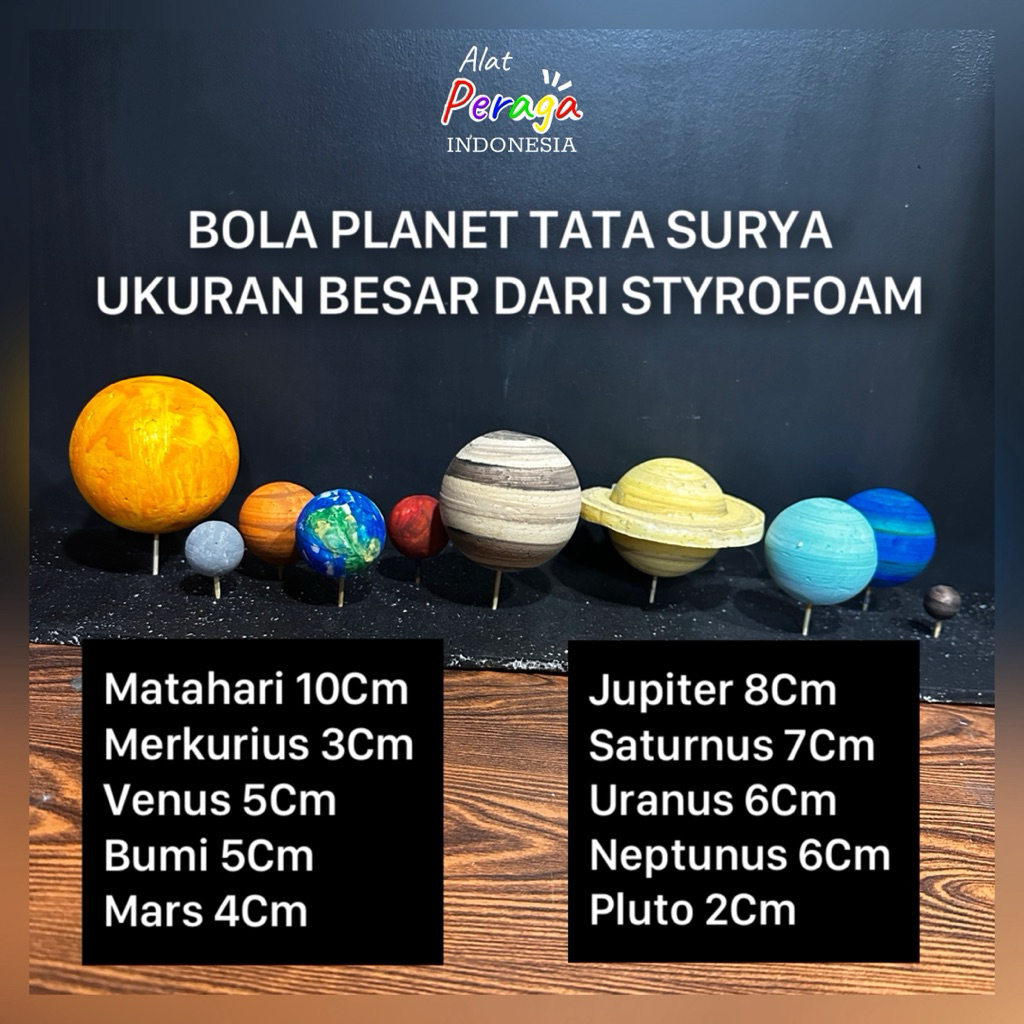 Bola Planet Tata Surya Ukuran Besar Dari Styrofoam