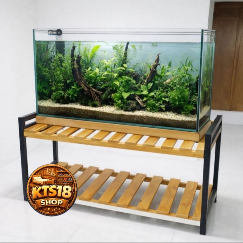 Rak Kayu 2 susun Rak serbaguna Rak panjang 80cm Rak 2 tingkat Rak tv rak aquarium Rak aksesoris Rak 