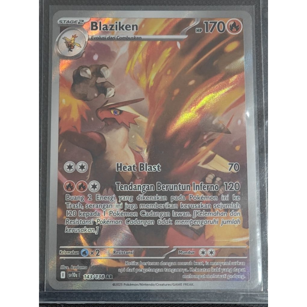 Kartu Pokemon Blaziken AR Original