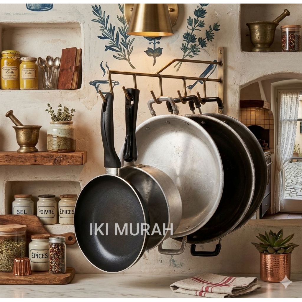 Rak wajan / rak gantungan teflon / rak dapur multifungsi