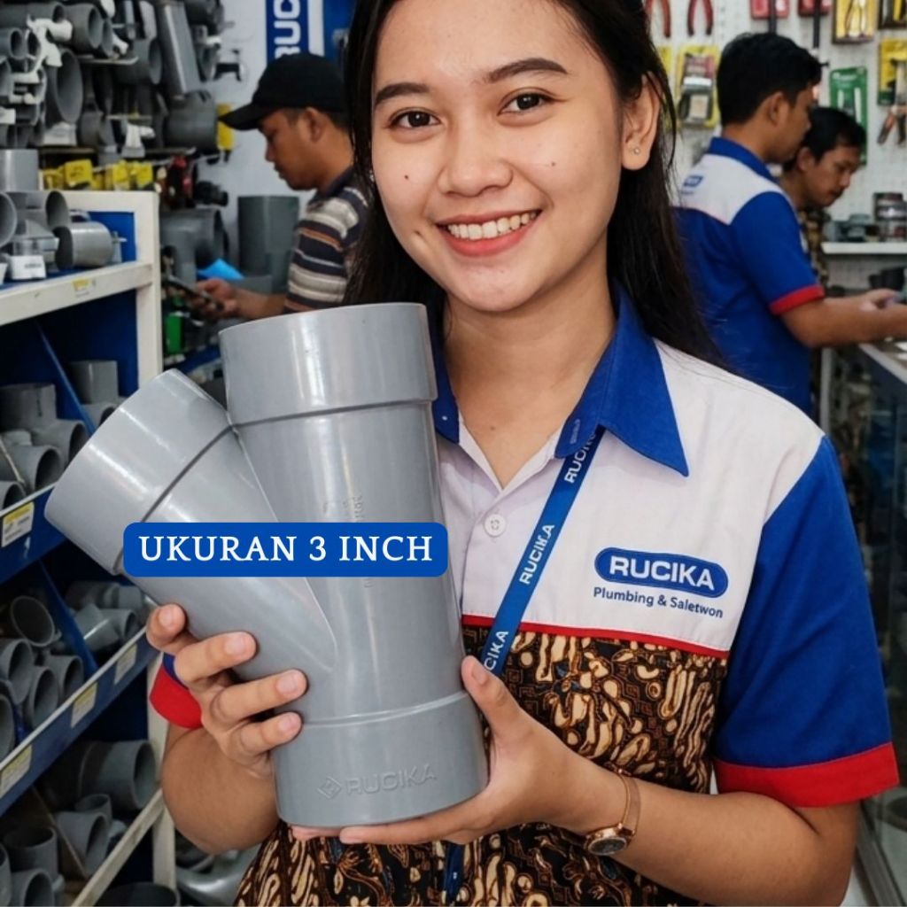 Y Branch PVC 3 Inch Fitting Percabangan Pipa Drainase Limbah
