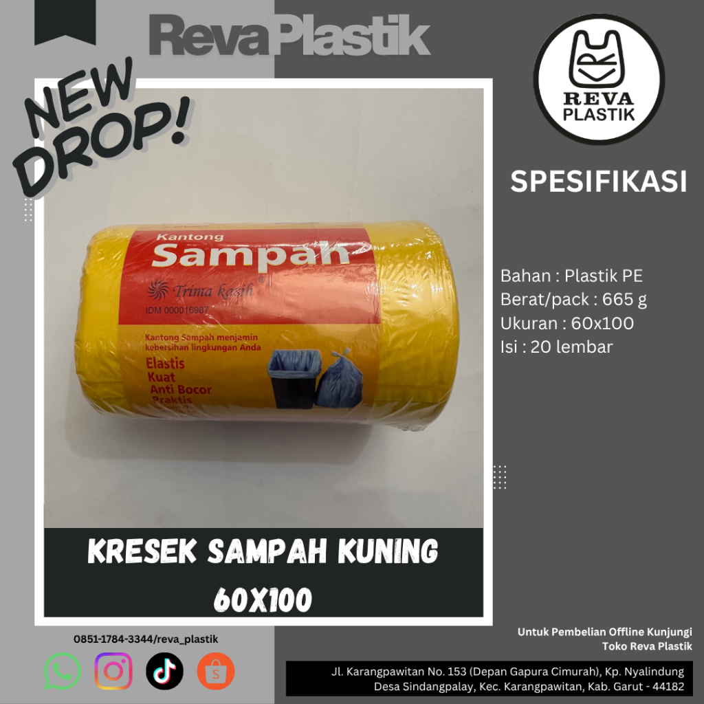 Kresek Sampah Kuning 60x100