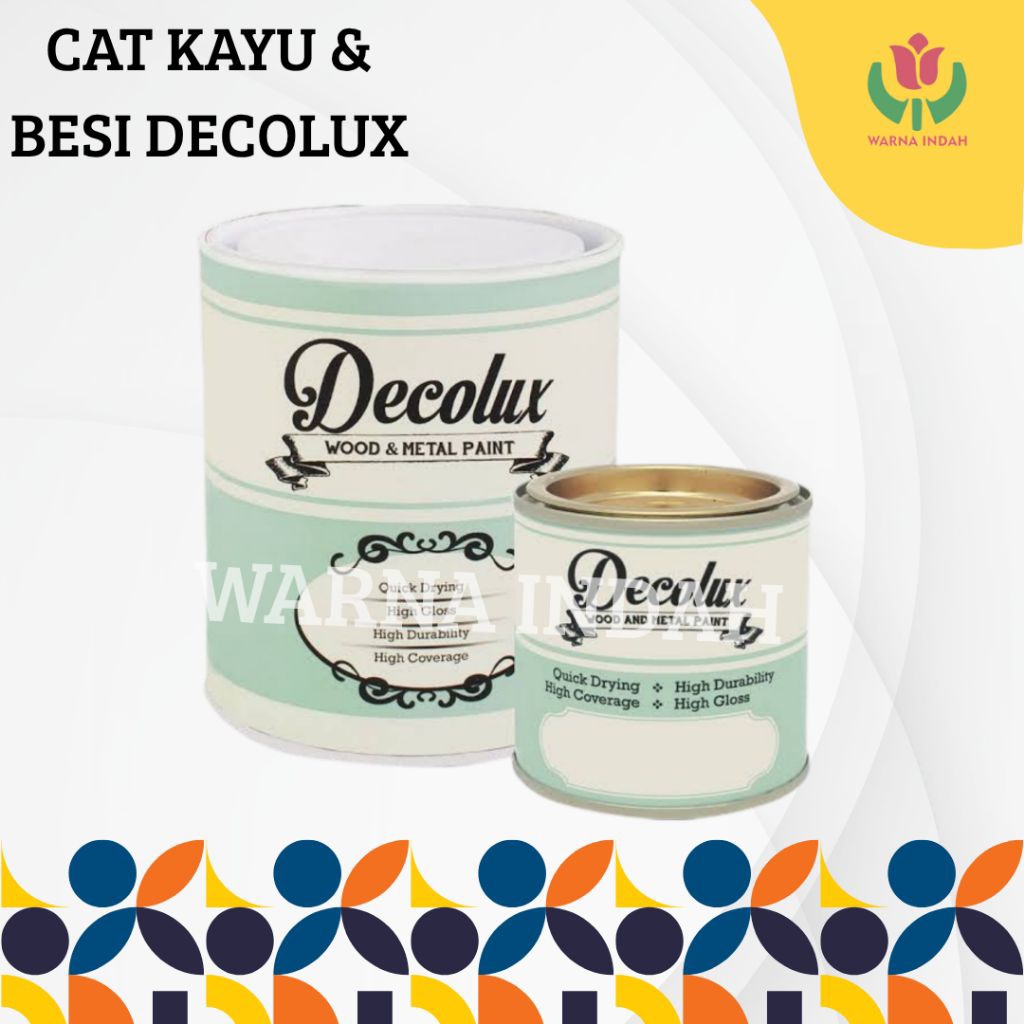 CAT KAYU DAN BESI DECOLUX WARNA AGUNG KEMASAN 1 KG