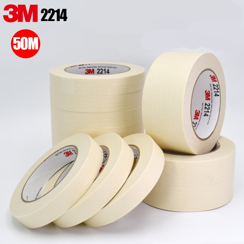 masking tape / lakban kertas 3M 2214 TAPE 24mm x 50meter 48mm x 50meter