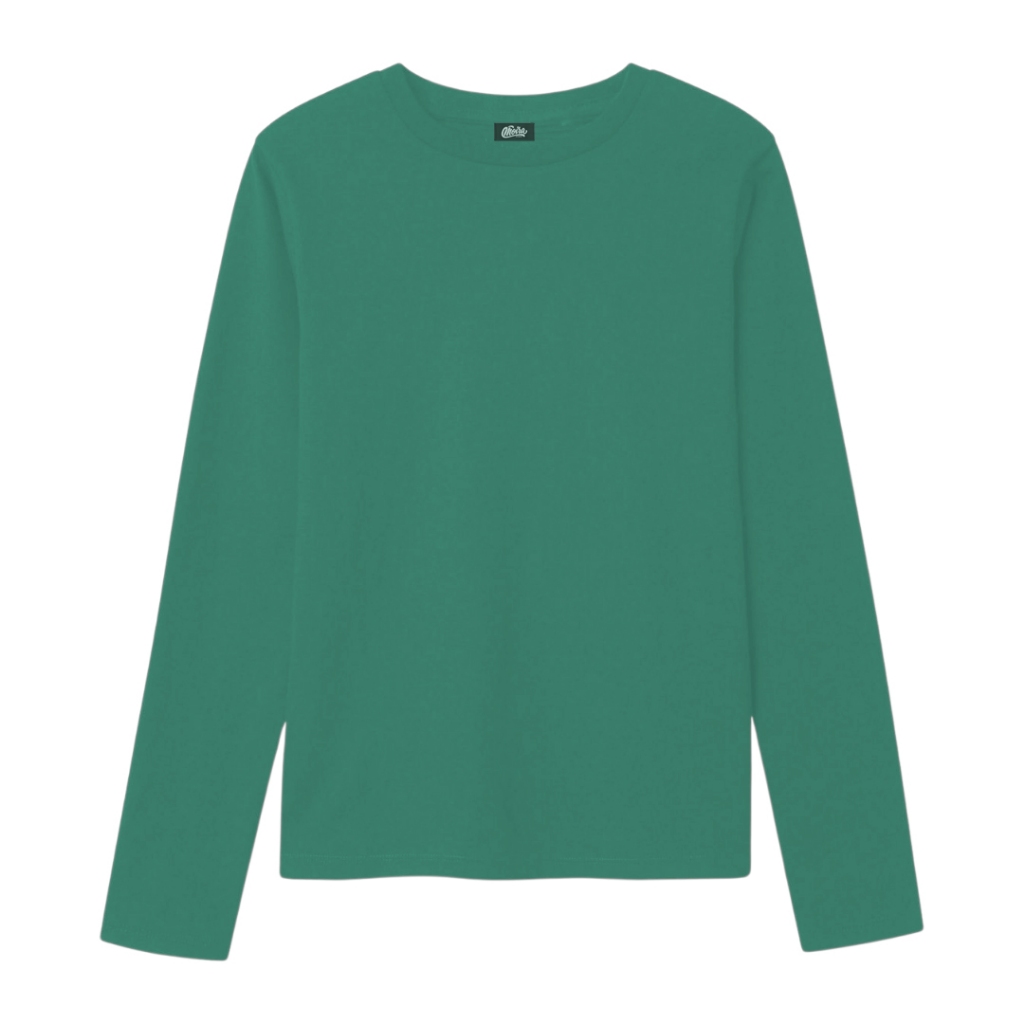 Moira STUDIO Kaos Lengan Panjang Polos Biru Tosca