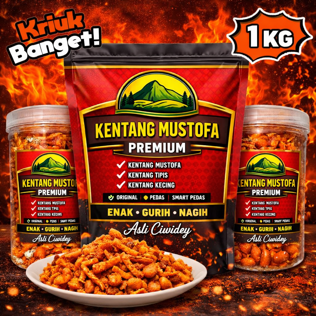KERING TEMPE 1kg/TEMPE OREK TERI KACANG/OREK TEMPE PEDAS BALADO/PEDAS MANIS