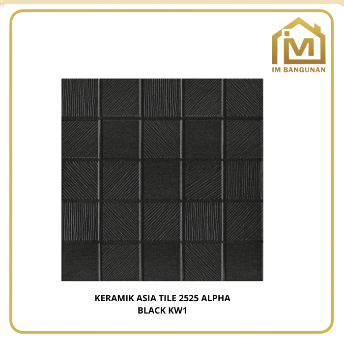 KERAMIK ASIA TILE 2525 ALPHA BLACK KW1