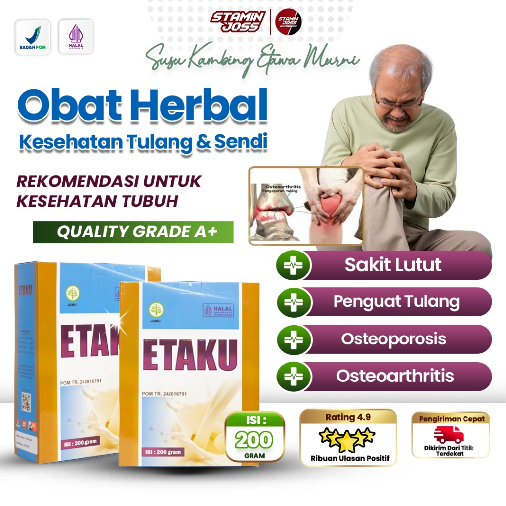 Susu Kesehatan Sendi Dan Tulang Orang Tua Lansia Atasi Lutut Sakit Kaku Osteoporosis Pengeroposan Pe