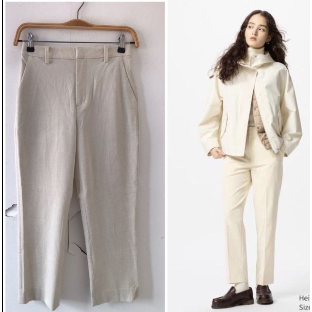 Uniqlo Smart Ankle 2 Way Pants Natural XS