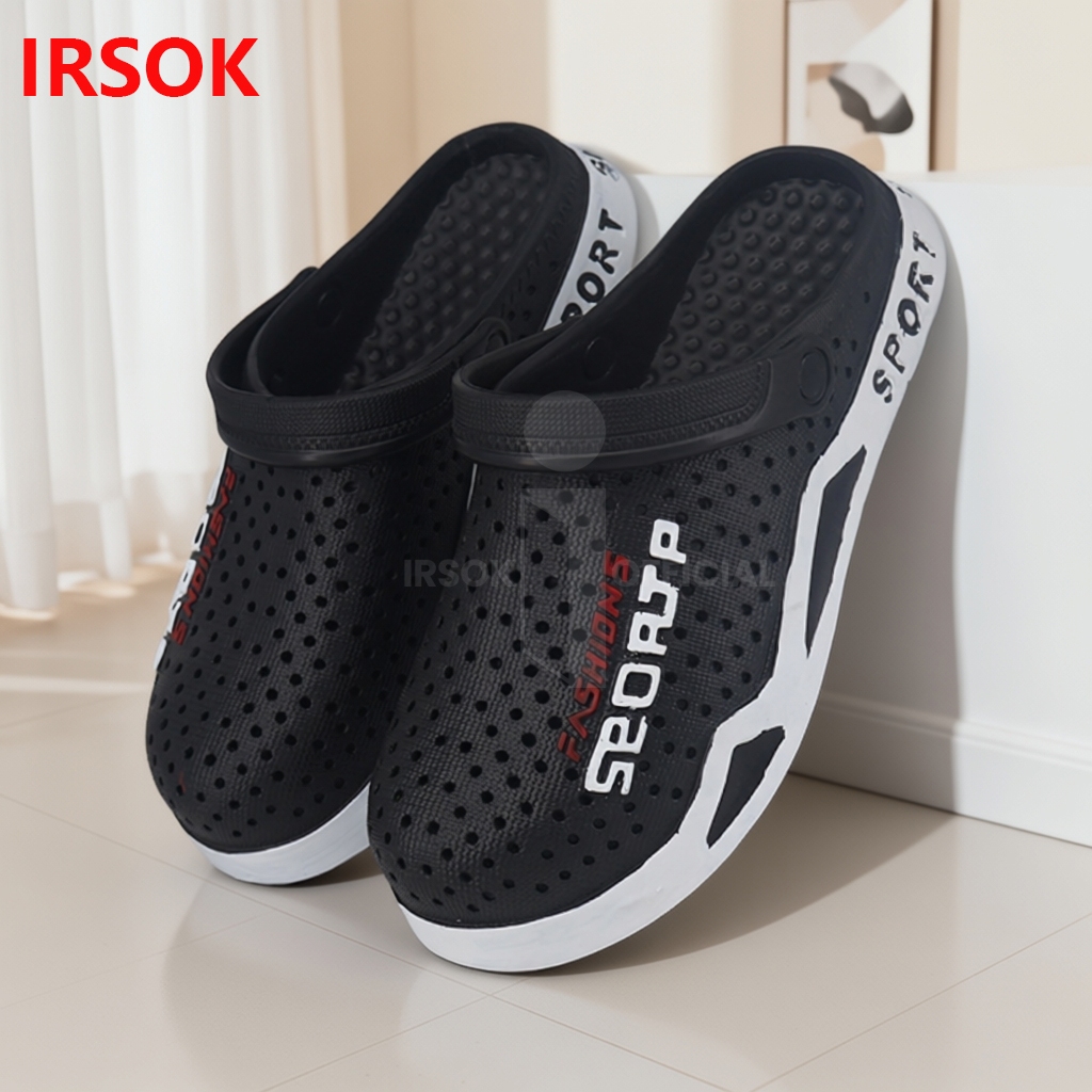 IRSOK Sandal Sepatu Selop Karet Pria Wanita Fashion Sport Nonslip / Sandal Sepatu Pria Wanita Tali B