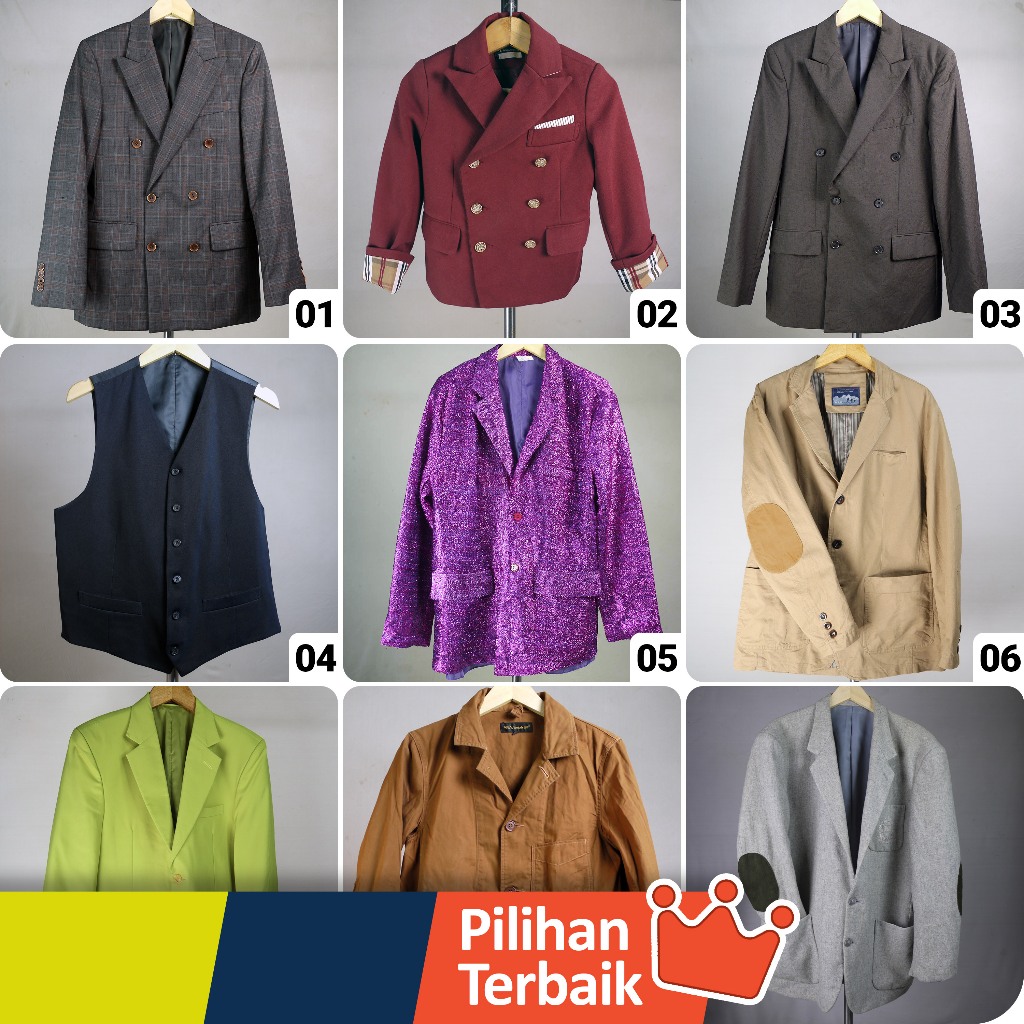 Jas pria blazer cowo akad formal wool nikah wisuda