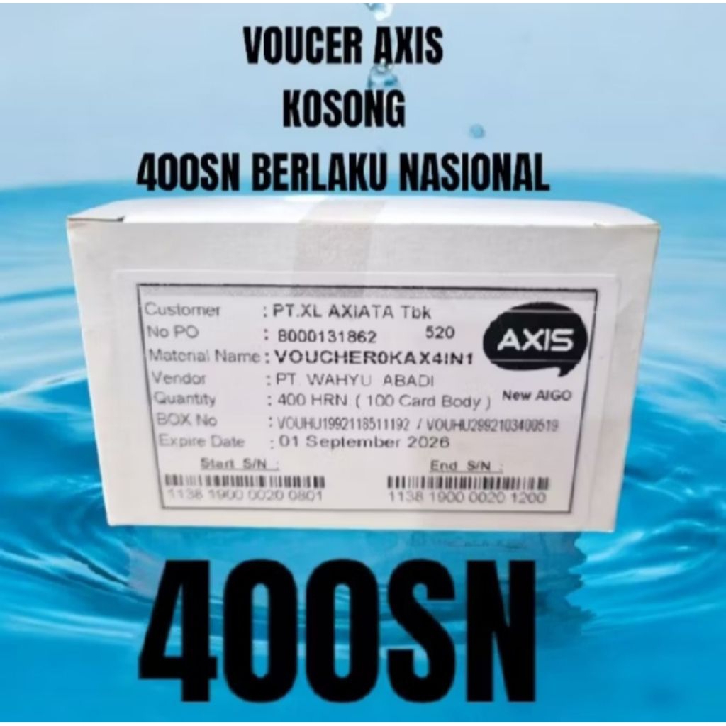 Voucher kosong axis