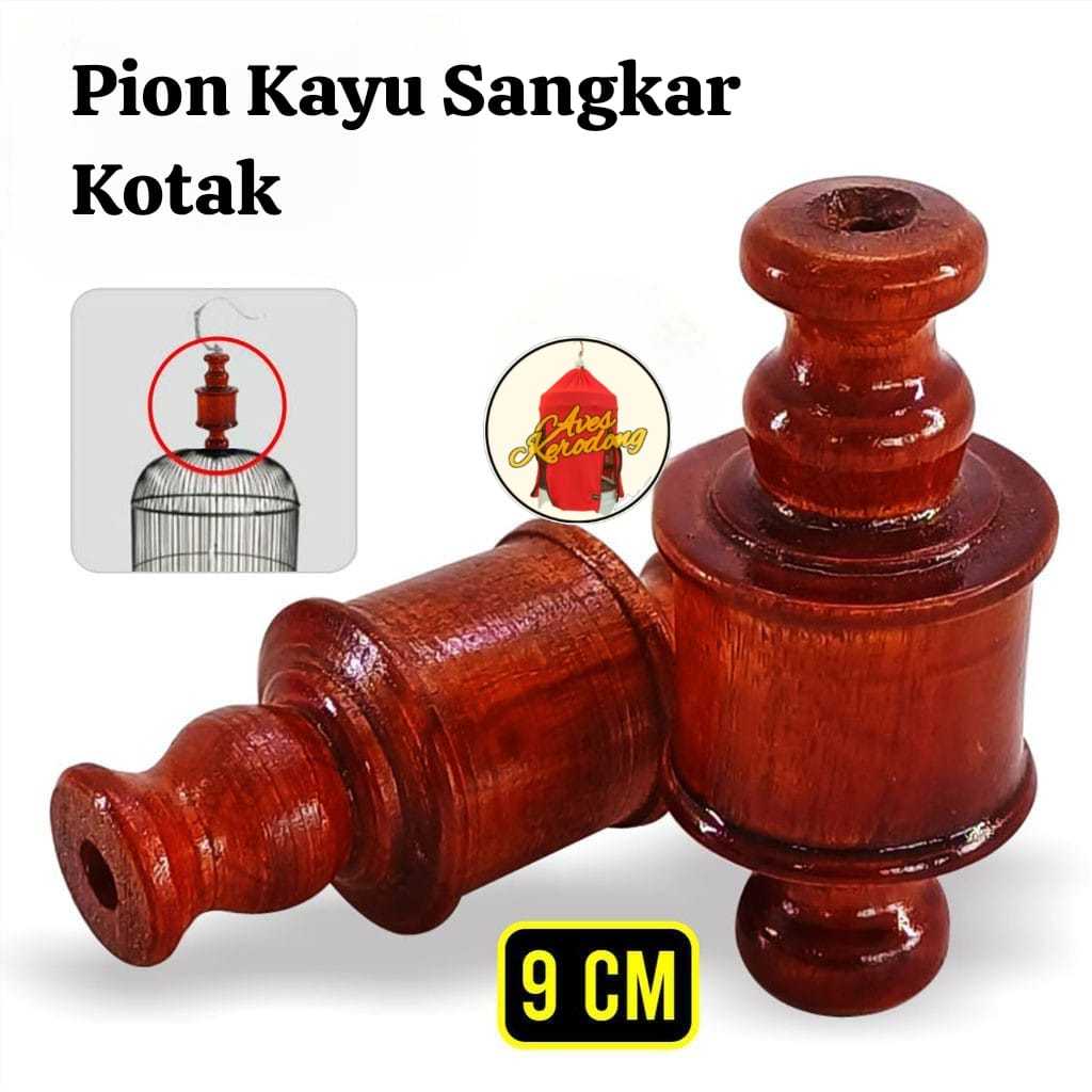 PION SANGKAR KOTAK KAYU KLASIK VARIASI GANTUNGAN SANGKAR KANDANG BURUNG KENARI KACER JALAK PINSKB