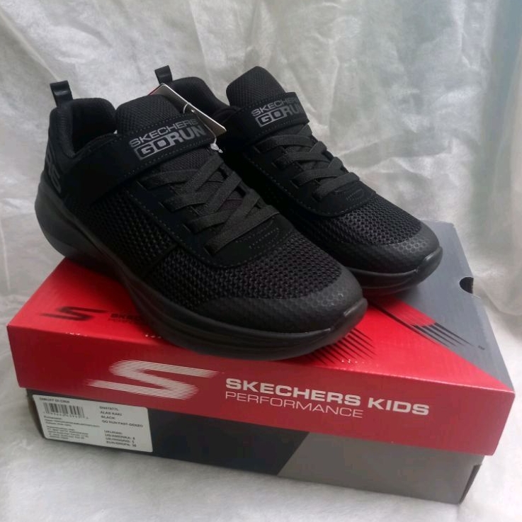 Sepatu Hitam Polos Sekolah Anak Size Besar Skechers Go Run Unisex
