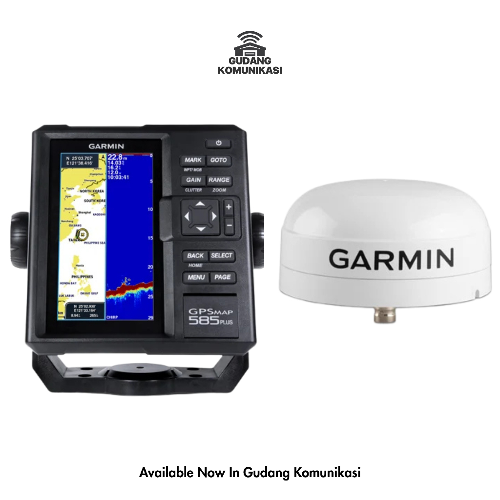Garmin GPSMAP 585 Plus + Antenna GA 38 Fishfinder & GPS Original Garansi Resmi 2 Tahun GPS MAP 585