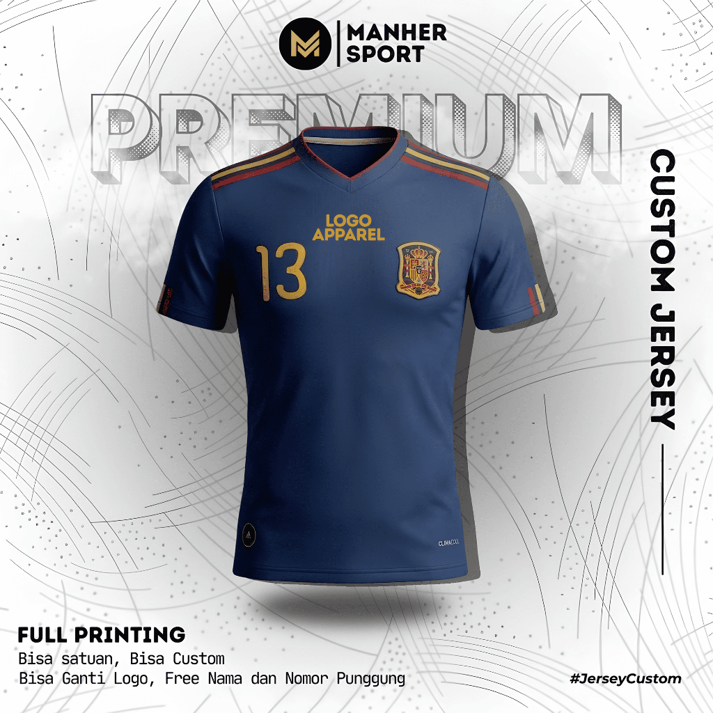 Jersey Spanyol Away 2010 Full Printing Custom