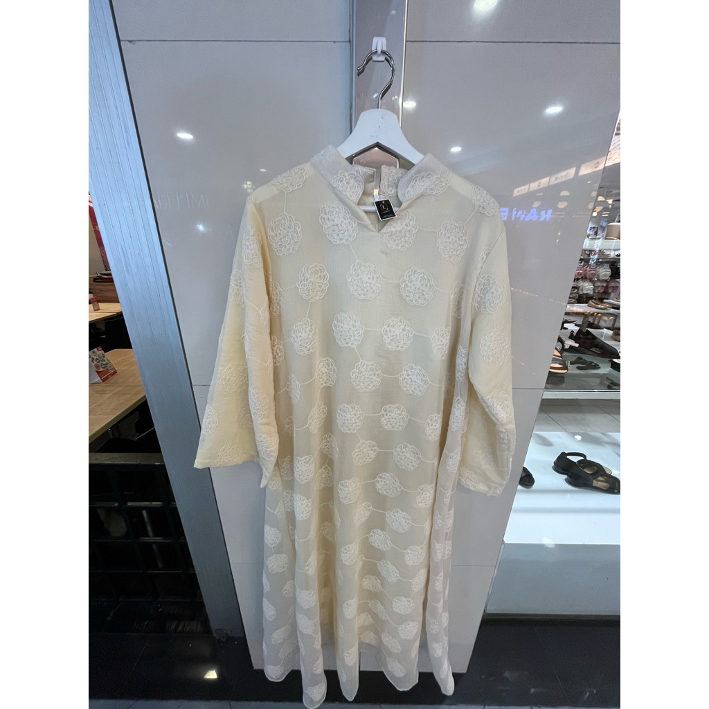 gamis wanita bahan kain bordir prada cord