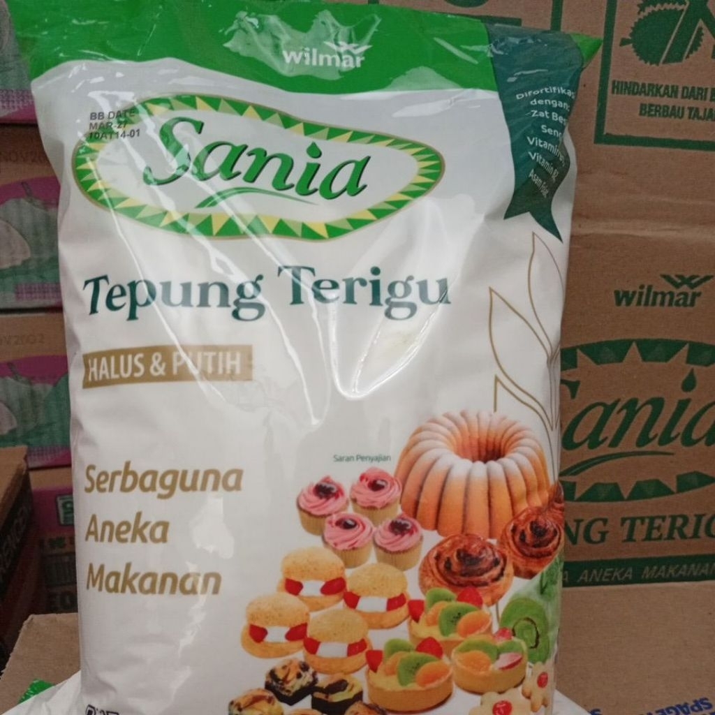 tepung terigu Sania dan tepung MILA serbaguna tepung terigu 1kg di produksi pt wilmar nabati Indones