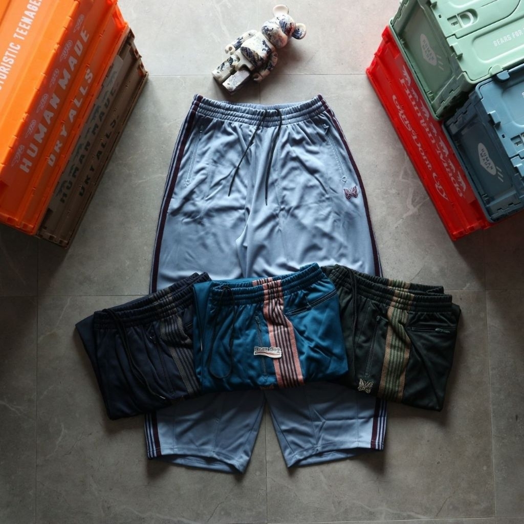 TRACK PANTS NEEDLES "WIDE LEG HD TRACK EMB " OG 1:1 JPN MARKET