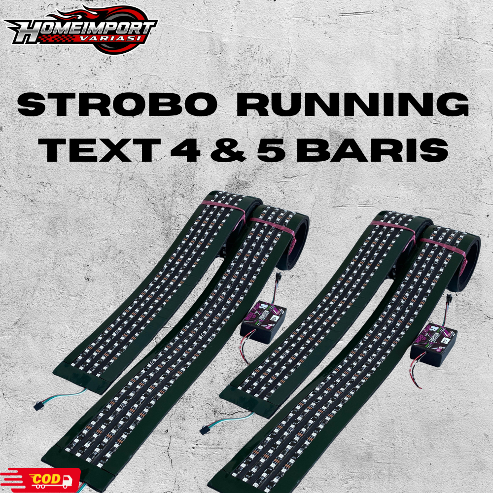 Strobo Kaca Text Berjalan 1 Set Dengan Modul 12 Dan 24 Volt Untuk Mobil Pick Up Bus Truk Tronton
