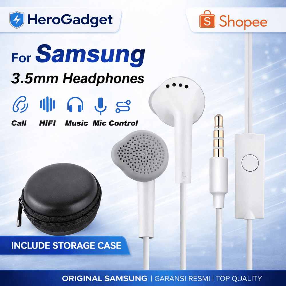 Headset Earphone Samsung Kabel Original Full Bass Mic