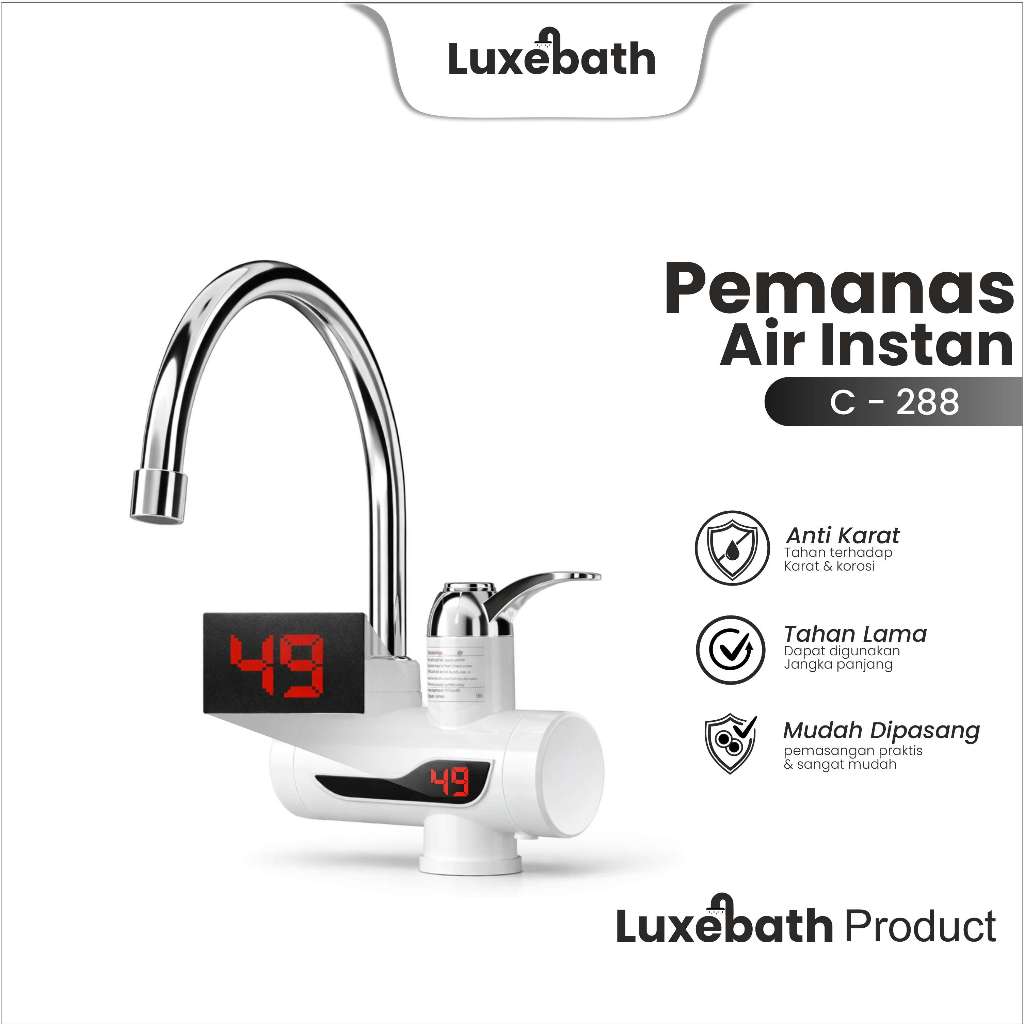 Kran Wastafel Kran Shower Pemanas Air Panas Instan Electrik Panas Dingin C-288