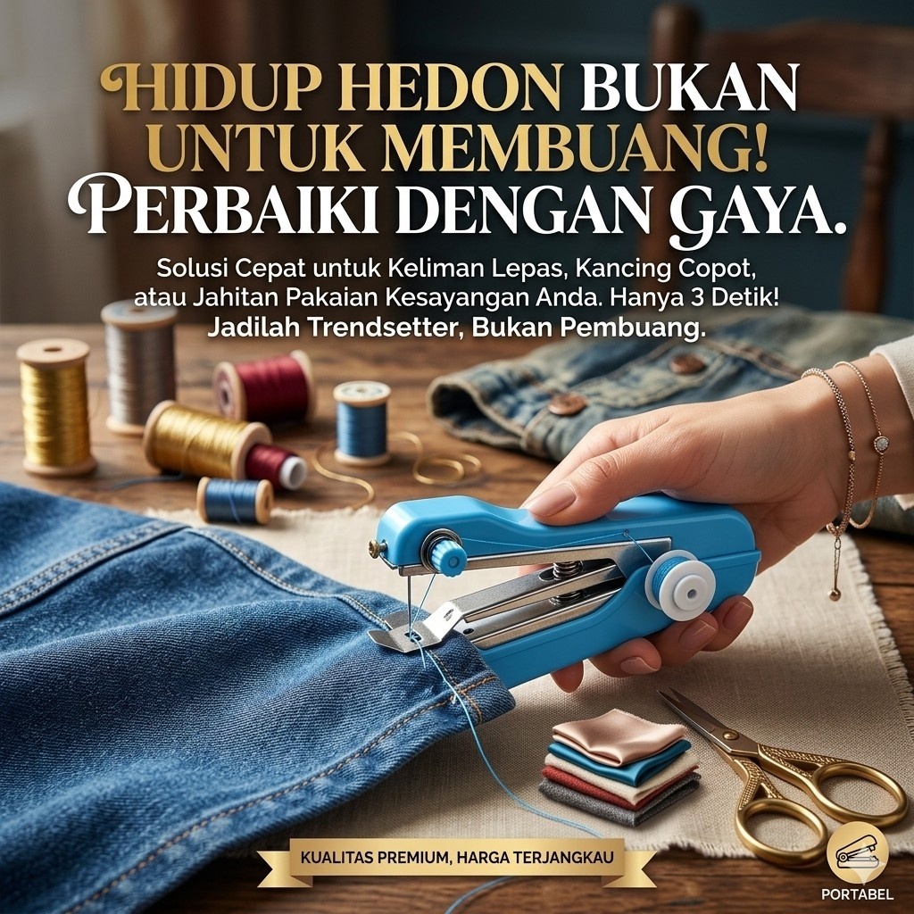 [ ASLI ] MESIN JAHIT TANGAN MINI portable / Mesin Jahit Tangan / Alat Jahit Tangan