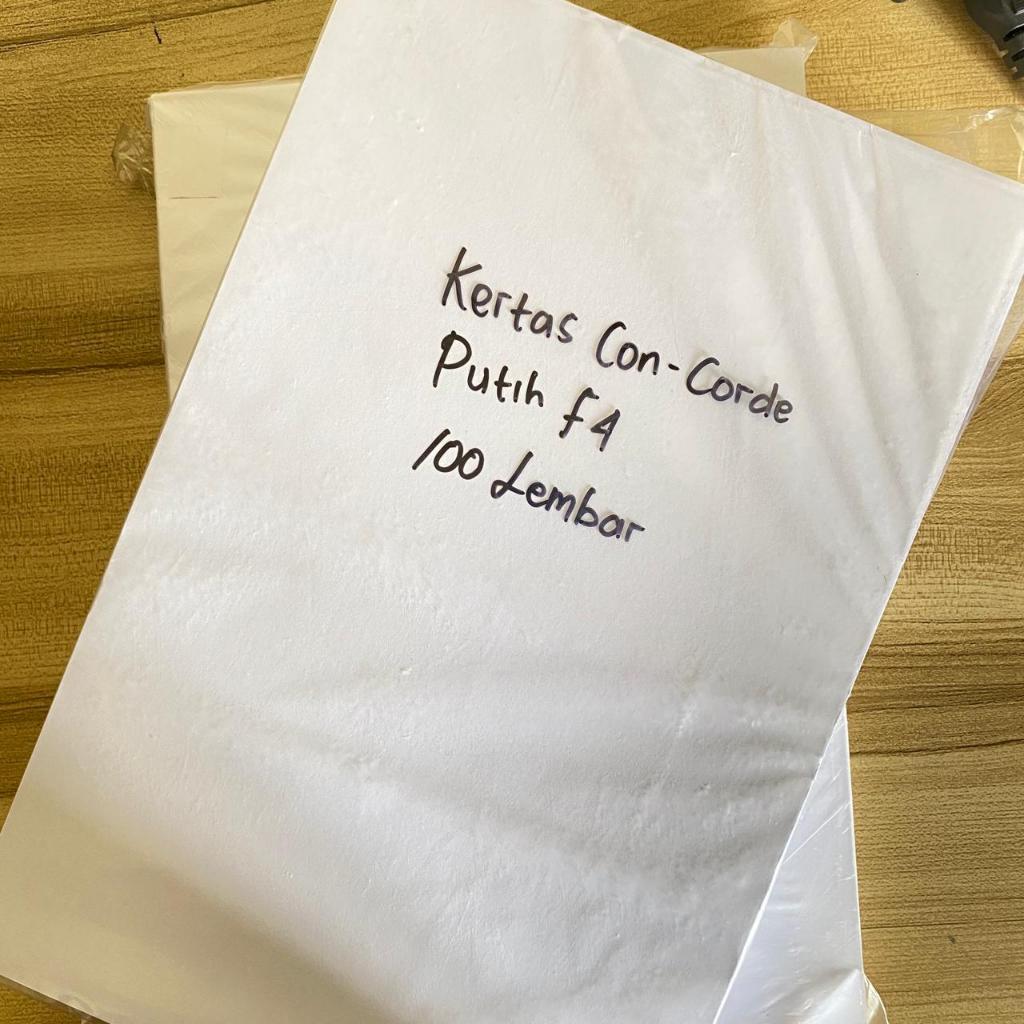 100 Lembar Kertas Concorde Putih F4 Folio - Paper Cover Jilid dan Kop Surat Mewah
