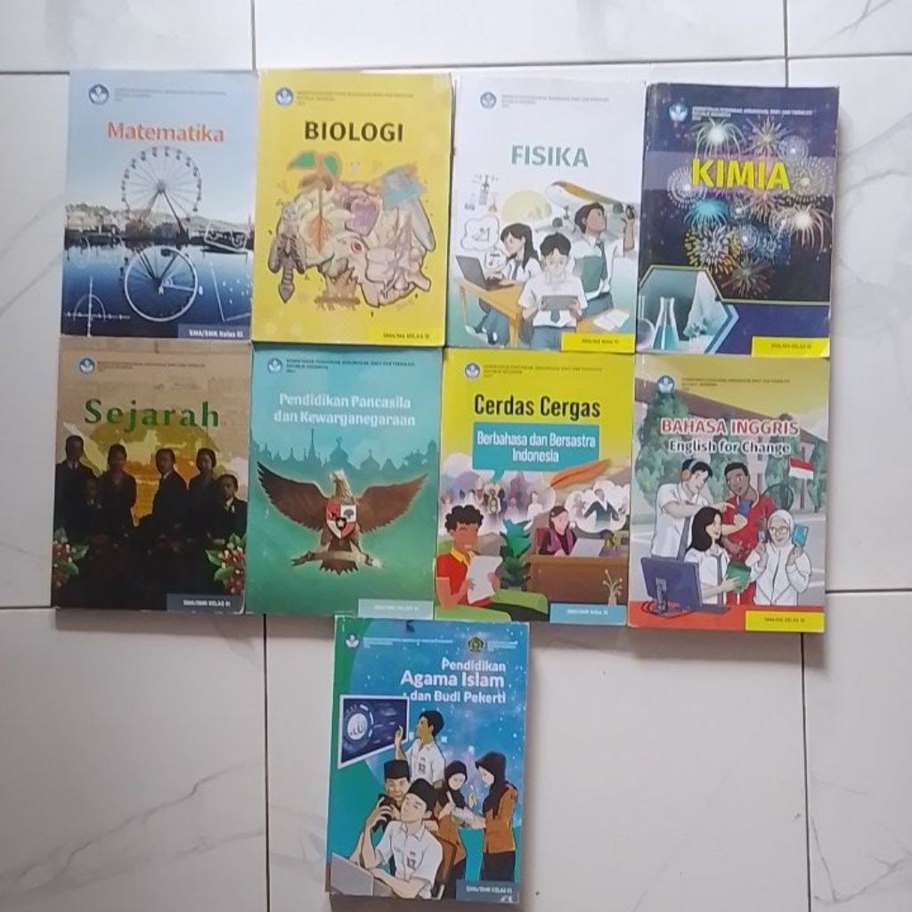 MATEMATIKA,BIOLOGI,FISIKA,KIMIA, SEJARAH,B INDONESIA,B INGGRIS,PPKN, AGAMA ISLAM UNTUK SMA/MA KELAS 