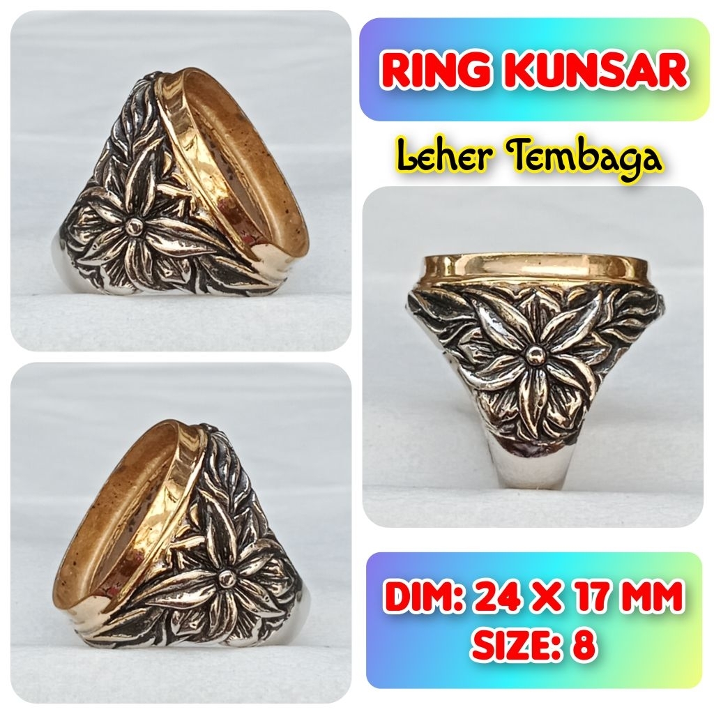 cincin emban batu akik batu permata Leher Tembaga.43