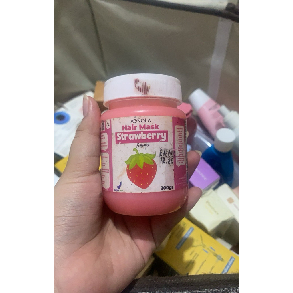 AGNOLA HAIR MASK STRAWBERRY (BACA DESKRIPSI)
