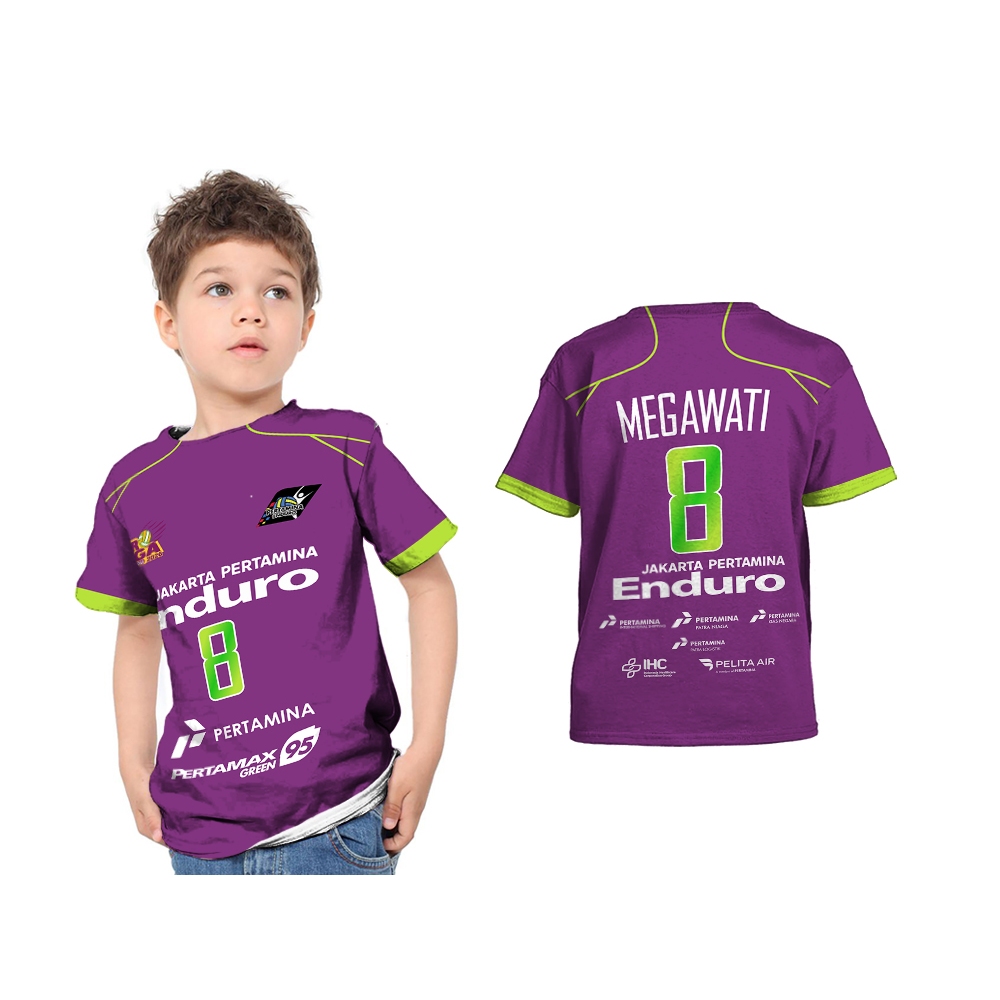 301KIDS - Baju Anak Kaos JAKARTA PERTAMINA ENDURO - UNGU Full Printing Custom